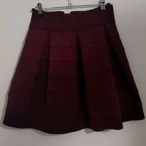 Burgundy skater skirt